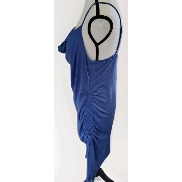 Shein Curve Dress Size 1XL Blue Sleeveless Scrunch Side - Picture 3 of 6